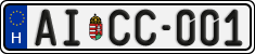 license plates of Hungary, Regular plates (2022)