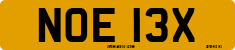License plate of the United Kingdom, 1963 year system