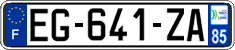 French license plate, SIV (ordinary)