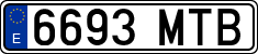 License plates of Spain, Ordinary (2000)