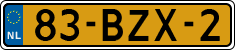 License plate of the Netherlands, Heavy Commercial Vehicles (1994 system)