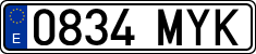 License plates of Spain, Ordinary (2000)