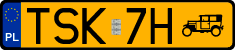 License plates of Poland, Oldtimers
