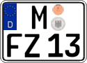 German license plate, Regular plates