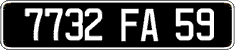 French license plate, FNI