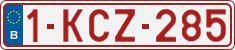 License plate of Belgium, Regular plates (2010)