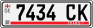 License plate of Georgia, Export transit plates