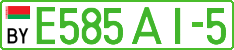 License plate Belarus, Electric vehicles (cars)