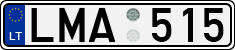 License plate of Lithuania, Cars