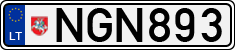 License plate of Lithuania, Cars