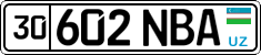 License plate of Uzbekistan, Organizations