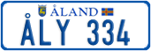 License plate of Åland, Cars (ÅLA 1234)