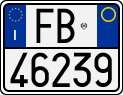License plate of Italy, Motorcycles (1994 year series)