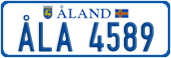 License plate of Åland, Cars (ÅLA 1234)
