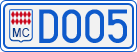 License plate of Monaco, Cars