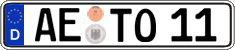 German license plate, Regular plates