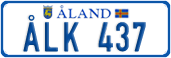 License plate of Åland, Cars (ÅLA 1234)