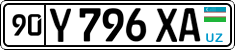License plate of Uzbekistan, Private owners