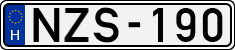 license plates of Hungary, Cars (1990)