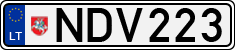 License plate of Lithuania, Cars
