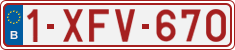 License plate of Belgium, Regular plates (2010)