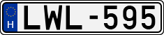license plates of Hungary, Cars (1990)