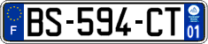 French license plate, SIV (ordinary)