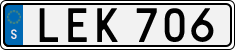 License plate of Sweden, Regular plates