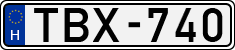 license plates of Hungary, Cars (1990)