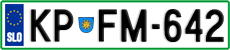 License plate of Slovenia, Cars