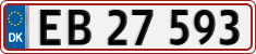 License plate of Denmark, Regular plates