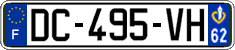 French license plate, SIV (ordinary)