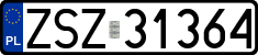 License plates of Poland, Regular car plates