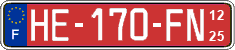 French license plate, SIV (transit plates)