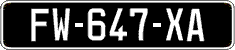 French license plate, SIV (oldtimers)