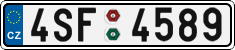 License plate of the Czech Republic, Cars (2001)