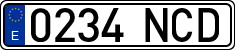 License plates of Spain, Ordinary (2000)