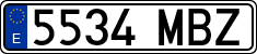 License plates of Spain, Ordinary (2000)
