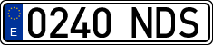 License plates of Spain, Ordinary (2000)