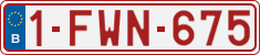 License plate of Belgium, Regular plates (2010)