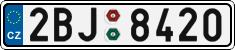 License plate of the Czech Republic, Cars (2001)