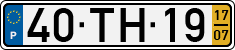 License plate of Portugal, Regular plates
