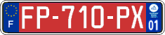 French license plate, SIV (free zones)