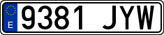 License plates of Spain, Ordinary (2000)
