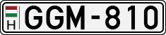 license plates of Hungary, Cars (1990)