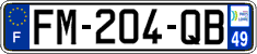 French license plate, SIV (ordinary)
