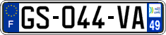 French license plate, SIV (ordinary)