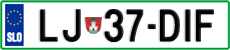 License plate of Slovenia, Cars