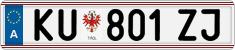 License plate of Austria, Regular plates