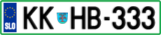 License plate of Slovenia, Cars